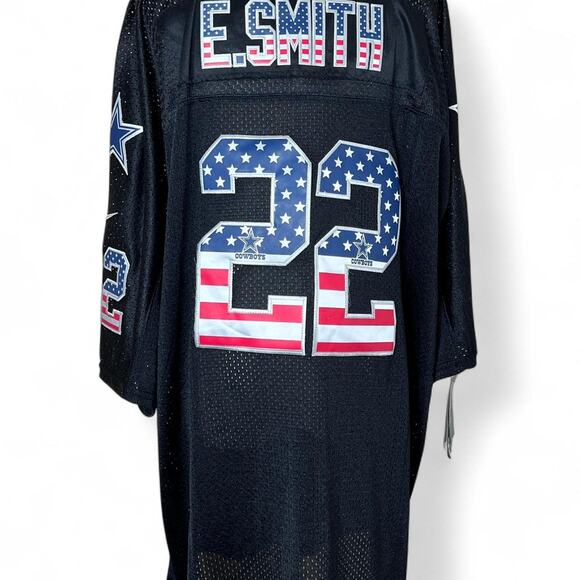 2011 Dallas Cowboys Black USA Flag NFL Jersey E.Smith NWT - Picture 8 of 8